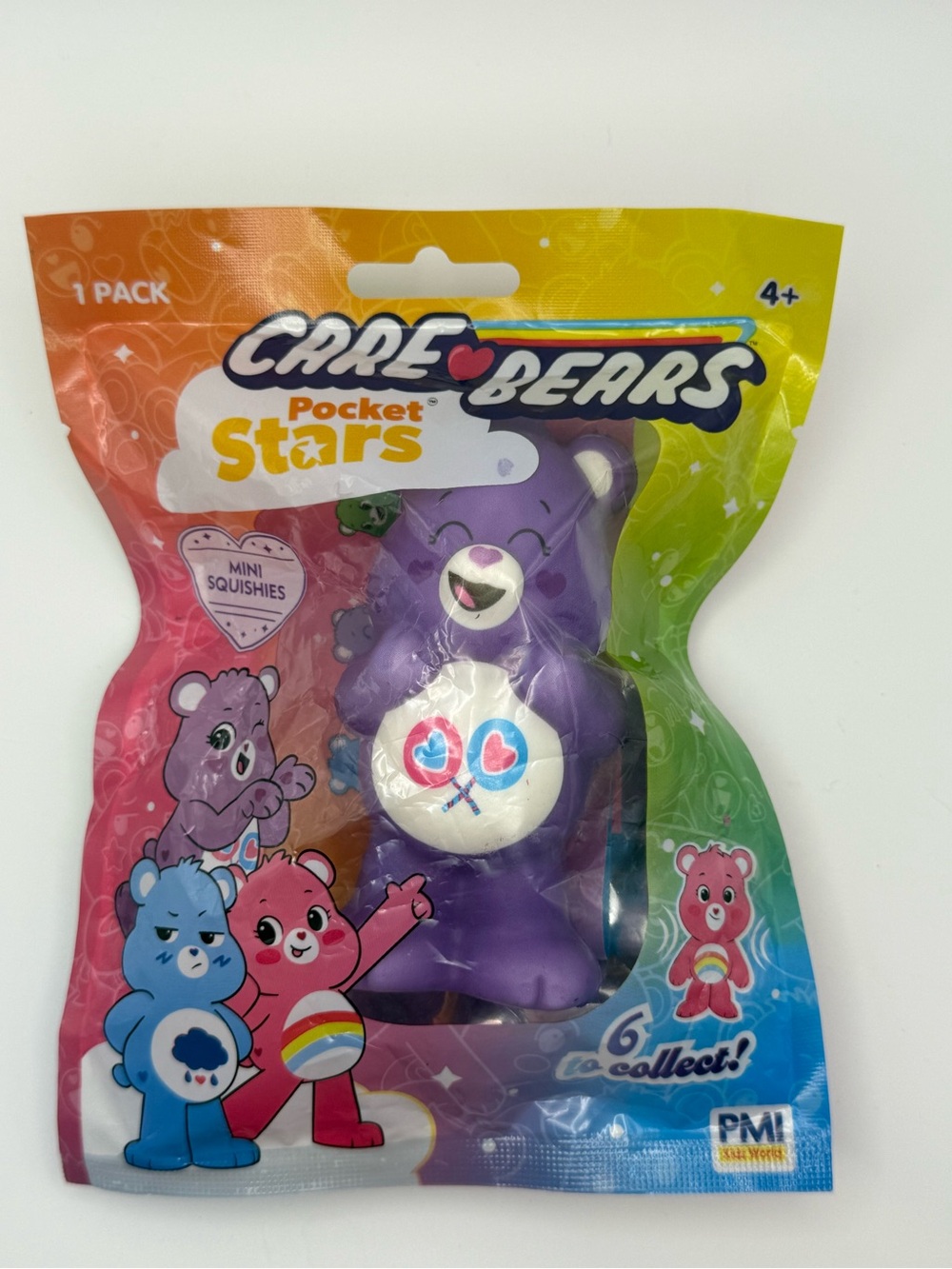 NEW Care Bears Pocket Stars Share Bear Mini Squishy Rare Nostalgia Collectible
